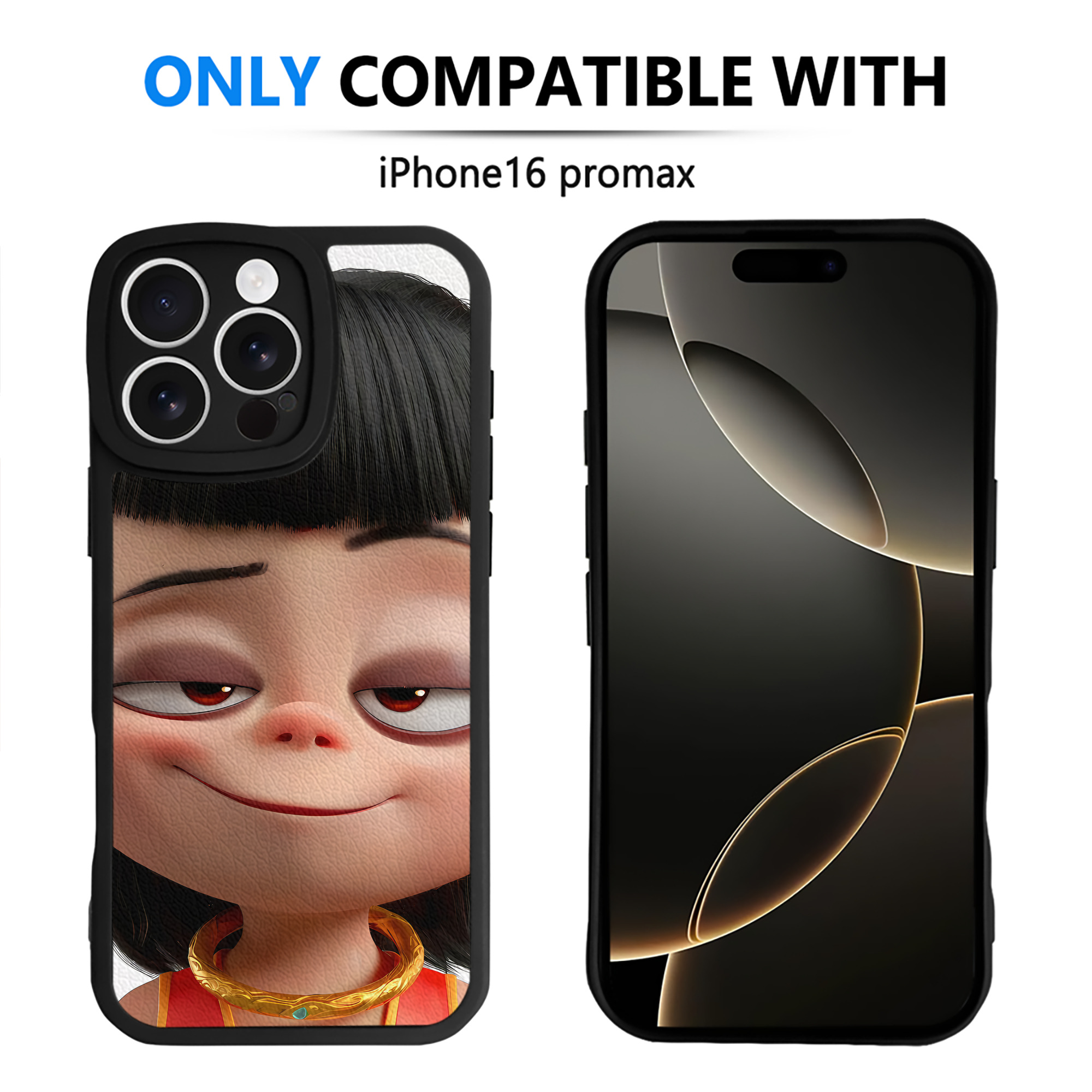 （画像用） Ne Zha 2 ナタ 魔童の大暴れ 【iPhone 16シリーズ対応】シリコンスマホケース（レザー調） 材質：シリコン